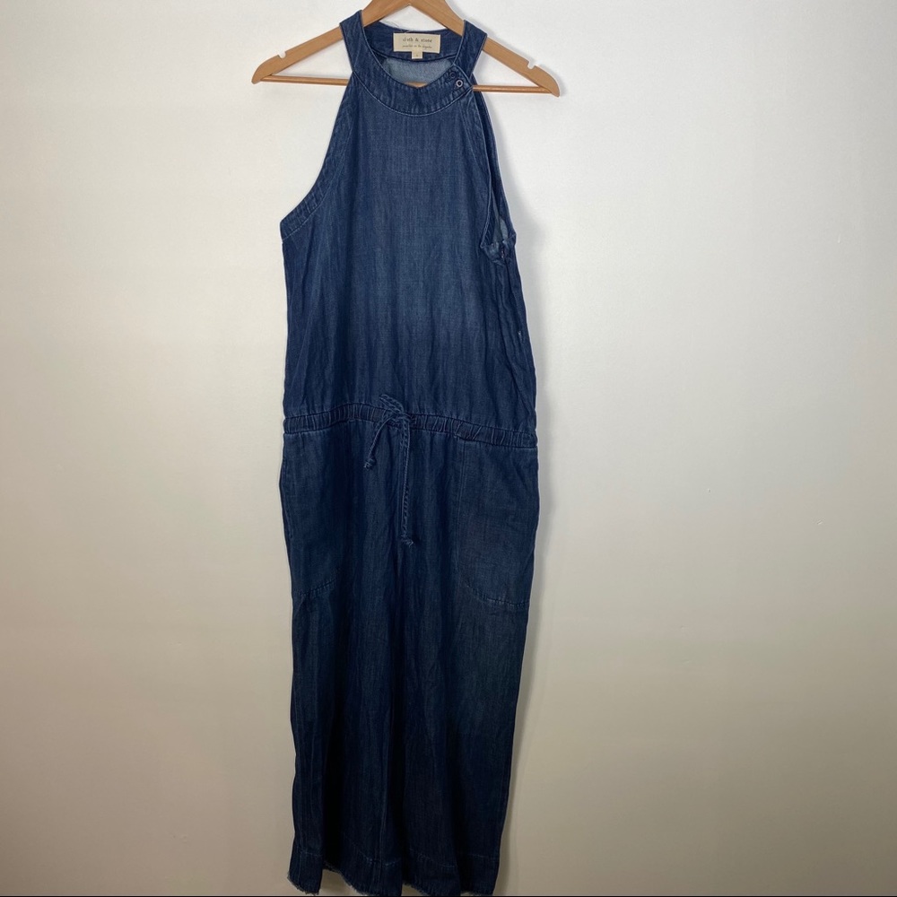 Cloth & stone Dahl halter jumpsuit size L